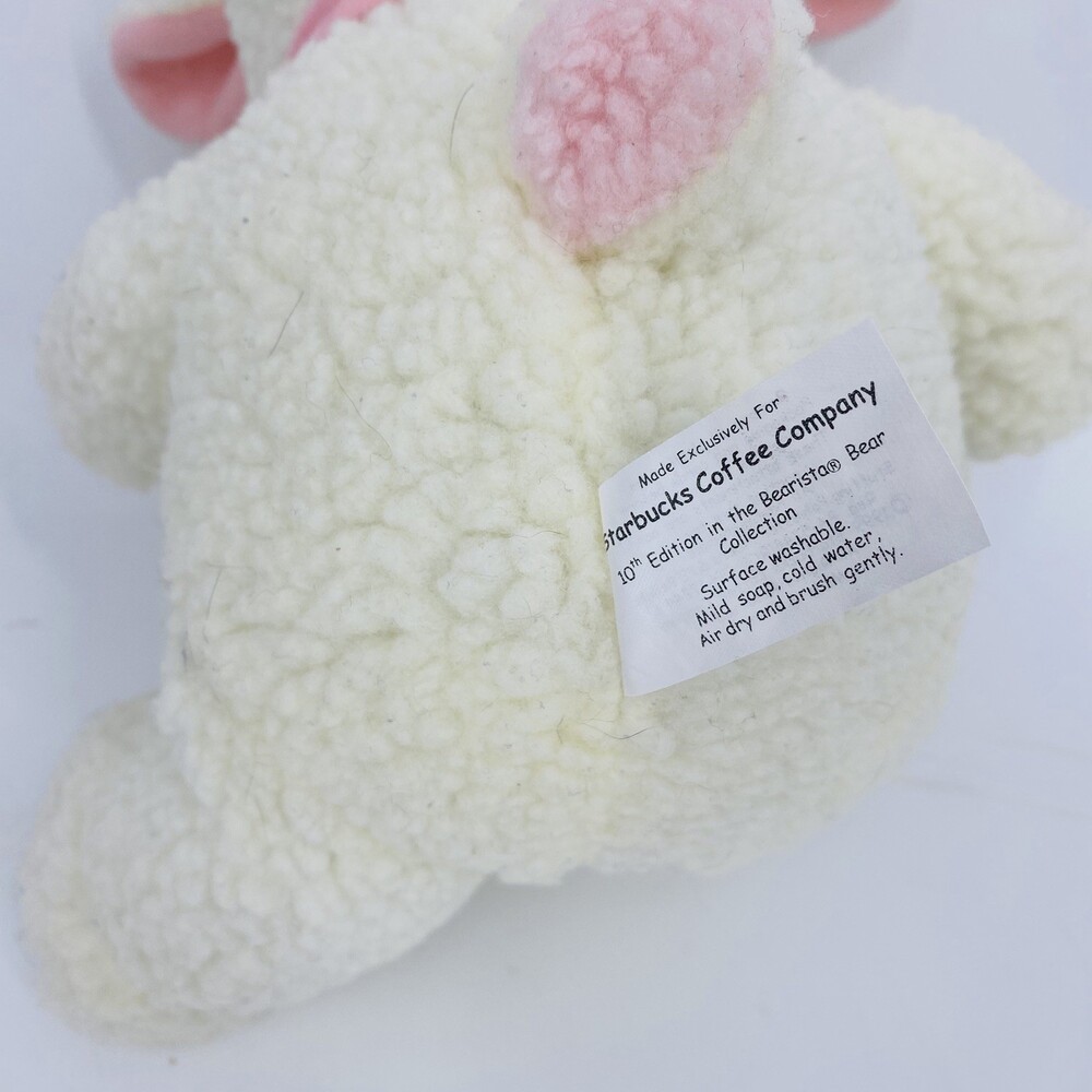 Starbucks 10th Edition Bearista Collection 1999 Bear Lamb Sheep Plush 11" VTG - Picture 5 of 6